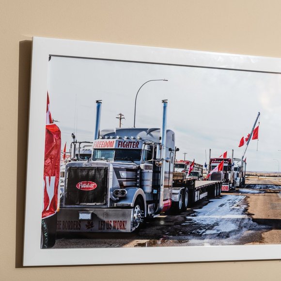 12"x18" The Final Day at the Coutts Blockade - February 14, 2022 - Metallic Prin - Picture 1 of 4